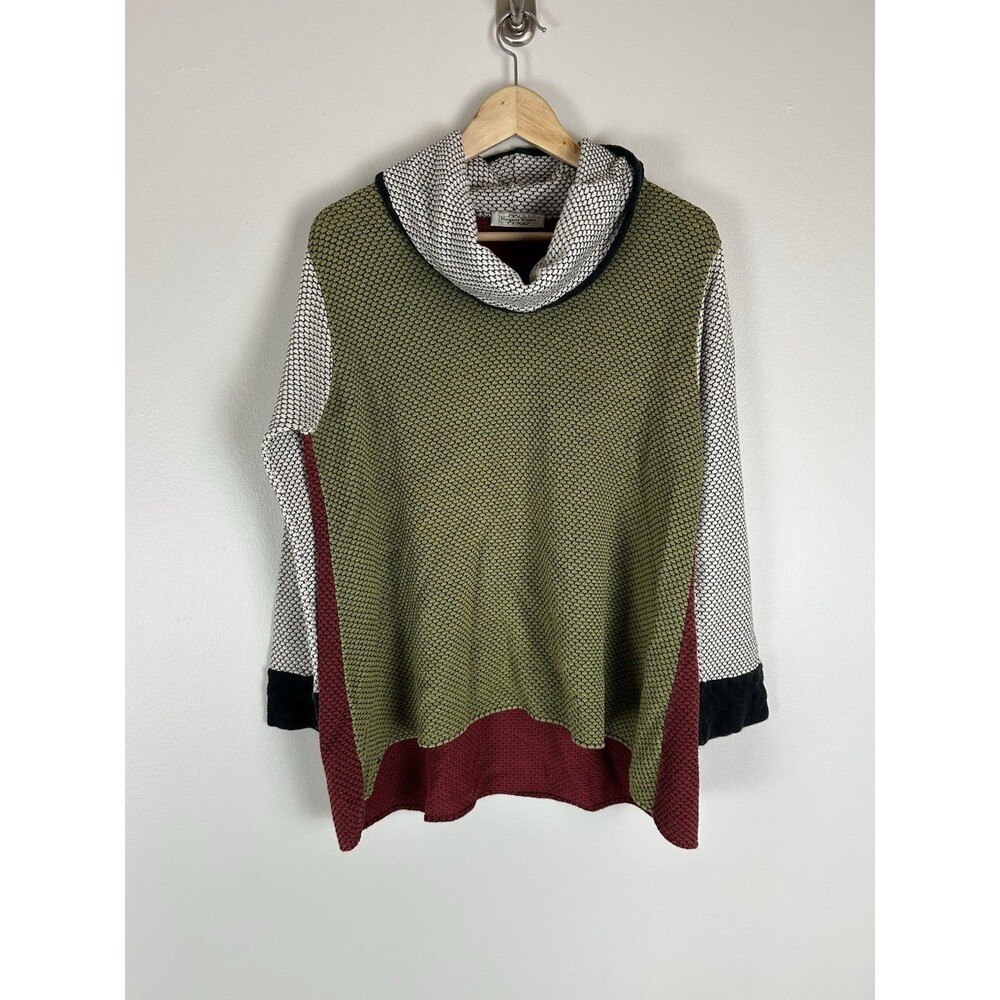 Margaret Winters New York M Sweater Pullover Art To Wear Lagenlook Patchwork